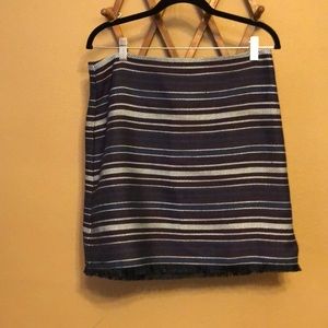 Loft Striped with Fringe Skirt